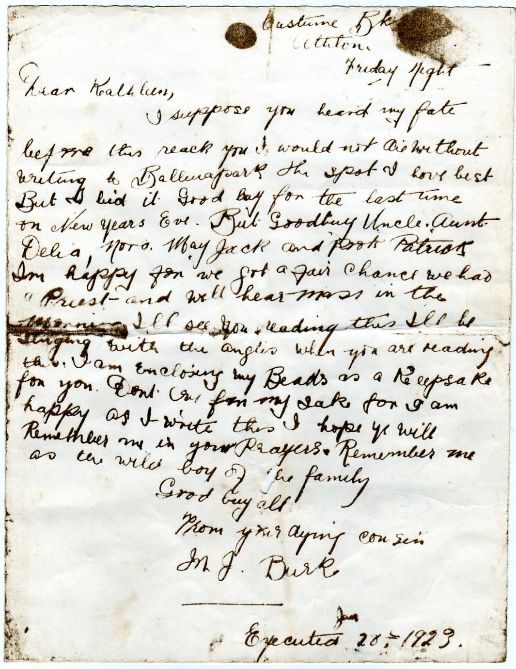 Martin Burke letter 